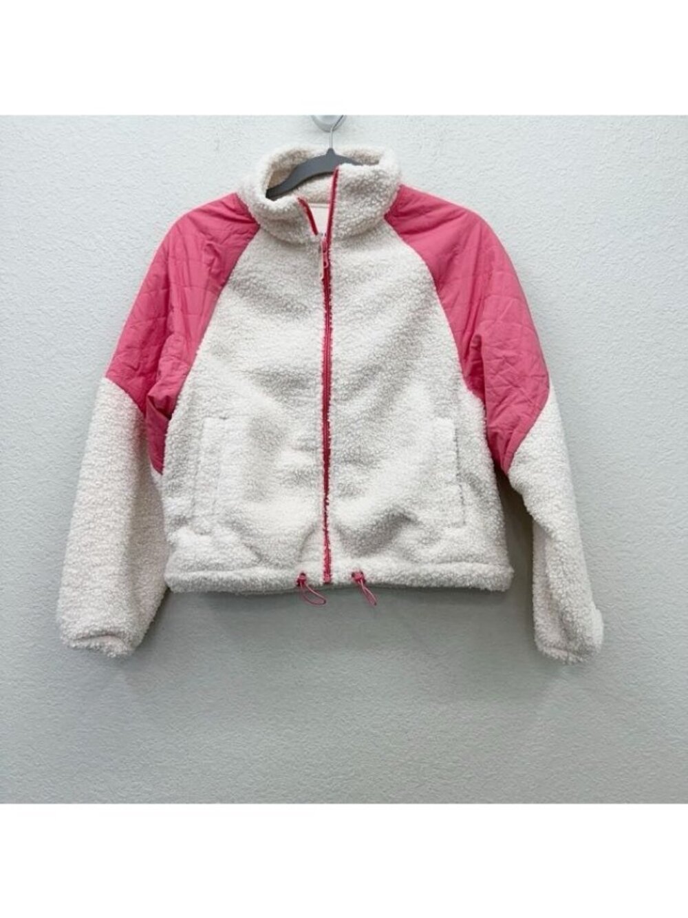 OFFLINE By Aerie Fluff Love Full Zip Color Block Faux Fur Jacket Womens XS NEW